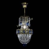 Люстра Астра №1 узкая синяя под бронзу в Самаре