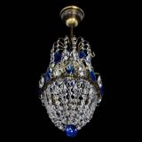 Люстра Астра №1 узкая синяя под бронзу в Самаре