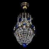 Люстра Астра №1 узкая синяя под бронзу в Самаре