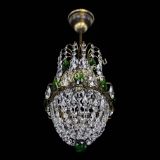 Люстра Астра №1 узкая зеленая под бронзу в Самаре