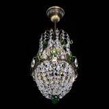 Люстра Астра №1 узкая зеленая под бронзу в Самаре