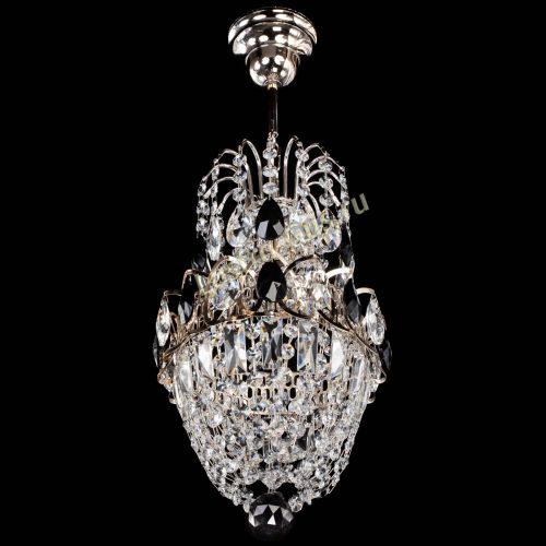 Люстра Астра №1 узкая черная в Самаре Гусь Хрустальный