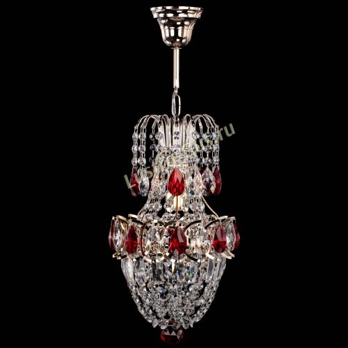 Люстра Астра №1 узкая красная в Самаре Гусь Хрустальный