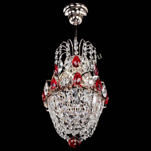 Люстра Астра №1 узкая красная в Самаре Гусь Хрустальный
