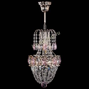 Люстра подвесная Астра №1 узкая розовая