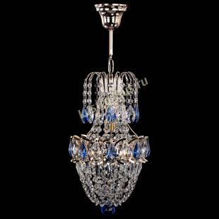 Люстра подвесная Астра №1 узкая синяя