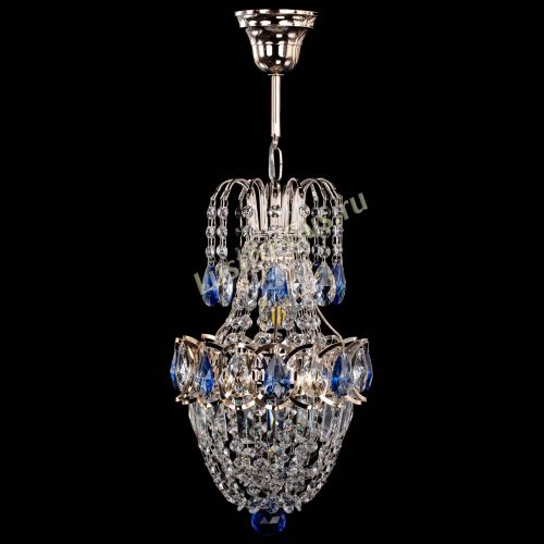 Люстра Астра №1 узкая синяя в Самаре Гусь Хрустальный