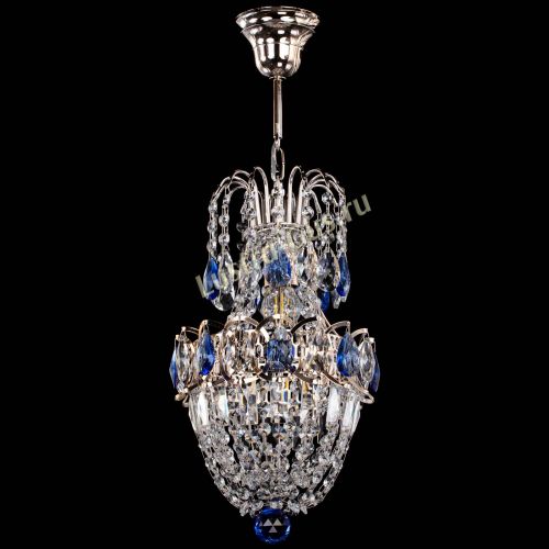 Люстра Астра №1 узкая синяя в Самаре Гусь Хрустальный