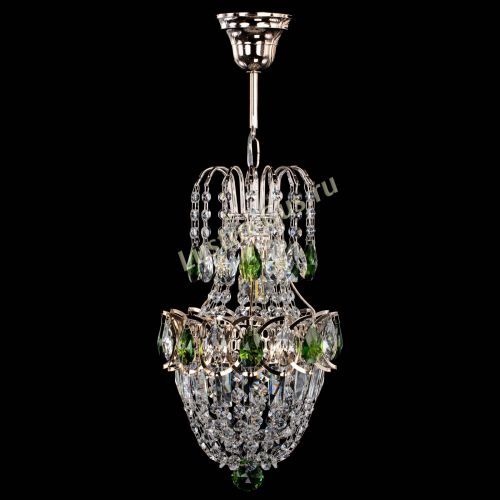 Люстра Астра №1 узкая зеленая в Самаре Гусь Хрустальный