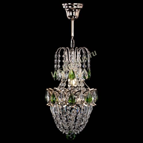 Люстра Астра №1 узкая зеленая в Самаре Гусь Хрустальный