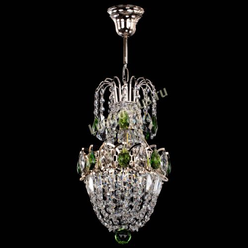 Люстра Астра №1 узкая зеленая в Самаре Гусь Хрустальный