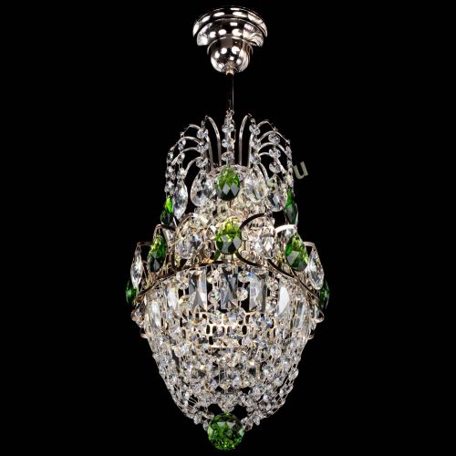 Люстра Астра №1 узкая зеленая в Самаре Гусь Хрустальный