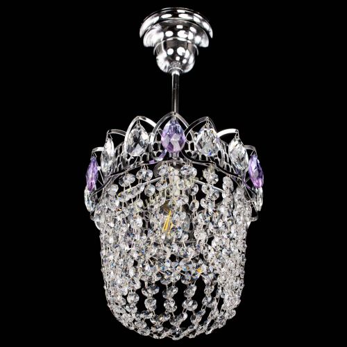 Люстра Астра ажур №1 фиолетовая в Самаре Гусь Хрустальный