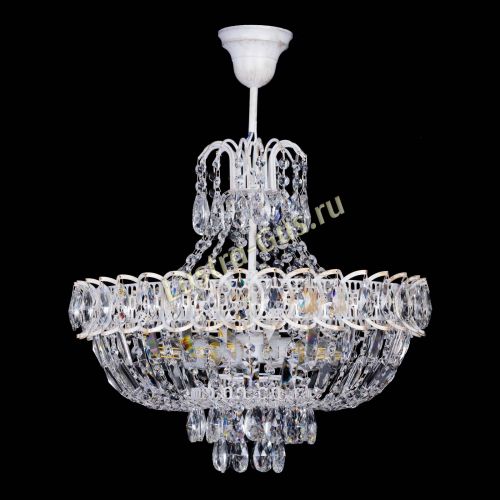 Люстра Астра Белая с подвесом в Самаре Гусь Хрустальный