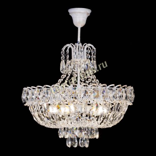 Люстра Астра Белая с подвесом в Самаре Гусь Хрустальный