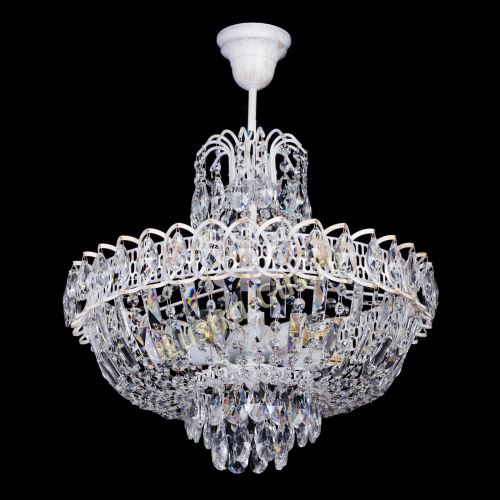 Люстра Астра Белая с подвесом в Самаре Гусь Хрустальный