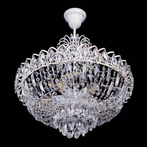 Люстра Астра Белая с подвесом в Самаре Гусь Хрустальный