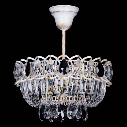 Люстра Астра Бутон №1 Черная - белая с подвесом в Самаре Гусь Хрустальный