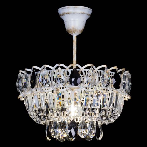 Люстра Астра Бутон №1 Черная - белая с подвесом в Самаре Гусь Хрустальный