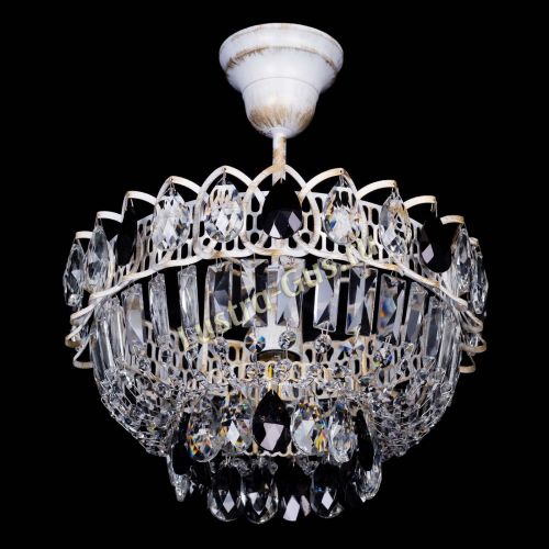 Люстра Астра Бутон №1 Черная - белая с подвесом в Самаре Гусь Хрустальный