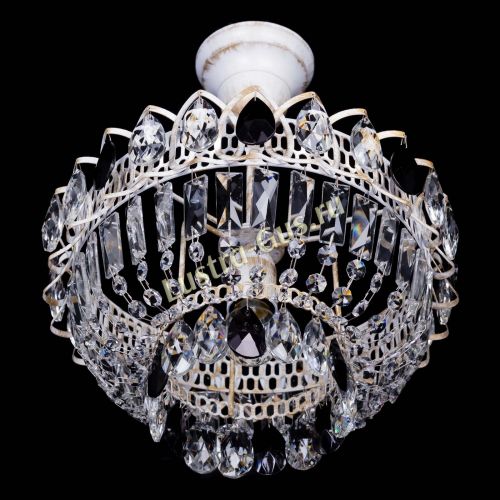 Люстра Астра Бутон №1 Черная - белая с подвесом в Самаре Гусь Хрустальный