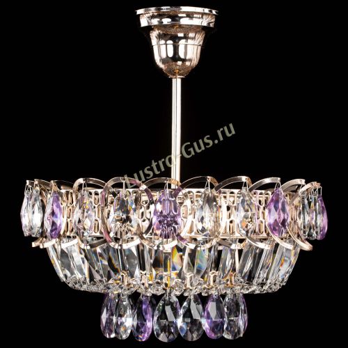 Люстра Астра Бутон №1 с подвесом Фиолетовая в Самаре Гусь Хрустальный