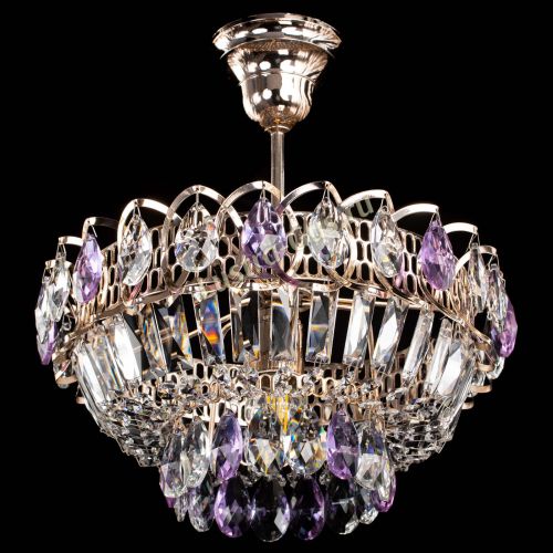Люстра Астра Бутон №1 с подвесом Фиолетовая в Самаре Гусь Хрустальный