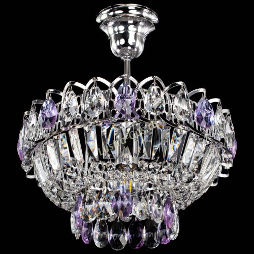 Люстра Астра Бутон №1 с подвесом Фиолетовая в Самаре Гусь Хрустальный