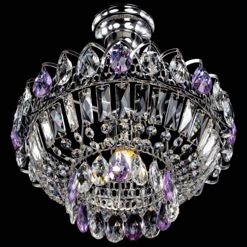 Люстра Астра Бутон №1 с подвесом Фиолетовая в Самаре Гусь Хрустальный