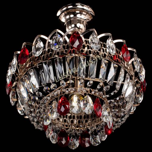 Люстра Астра Бутон №1 с подвесом Красная в Самаре Гусь Хрустальный