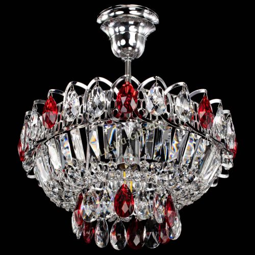 Люстра Астра Бутон №1 с подвесом Красная в Самаре Гусь Хрустальный
