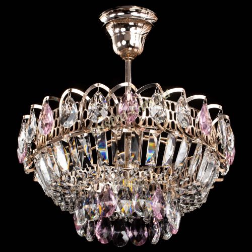 Люстра Астра Бутон №1 с подвесом Розовая в Самаре Гусь Хрустальный