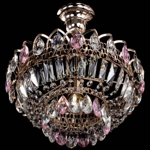 Люстра Астра Бутон №1 с подвесом Розовая в Самаре Гусь Хрустальный