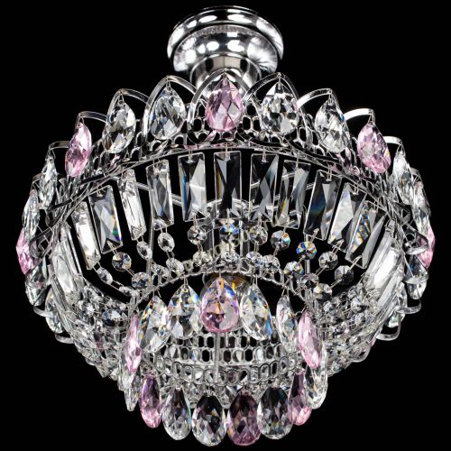 Люстра Астра Бутон №1 с подвесом Розовая в Самаре Гусь Хрустальный