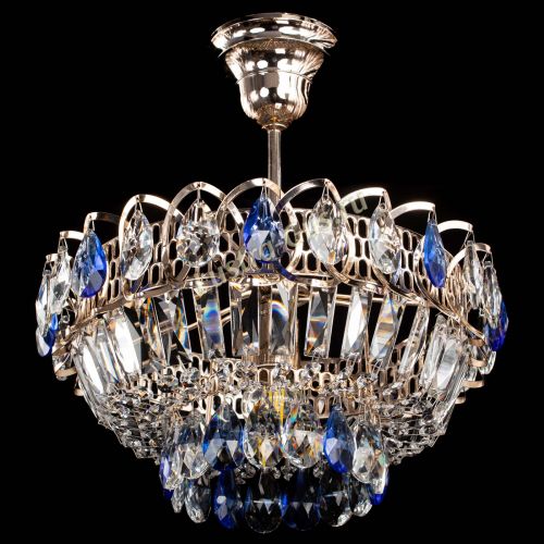 Люстра Астра Бутон №1 с подвесом Синяя в Самаре Гусь Хрустальный