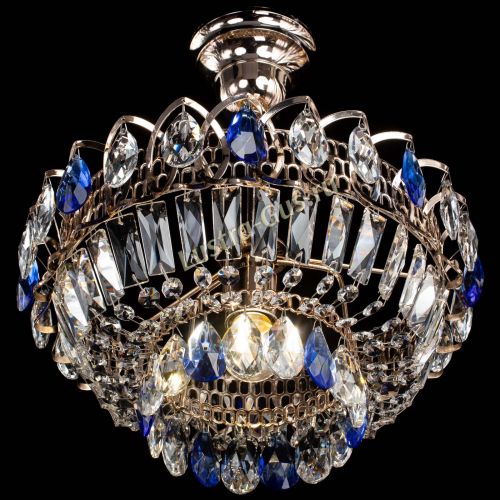 Люстра Астра Бутон №1 с подвесом Синяя в Самаре Гусь Хрустальный