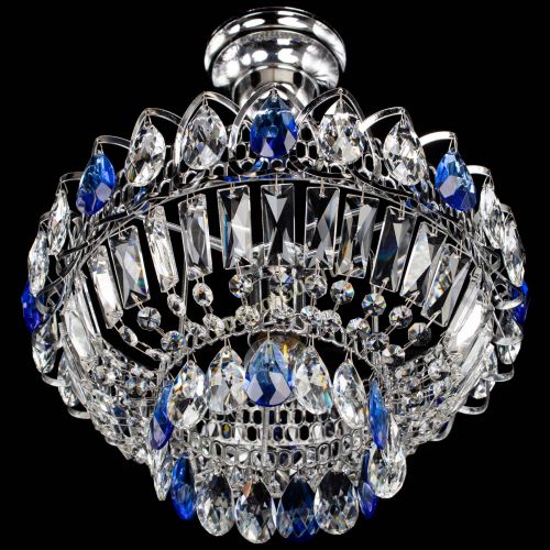 Люстра Астра Бутон №1 с подвесом Синяя в Самаре Гусь Хрустальный