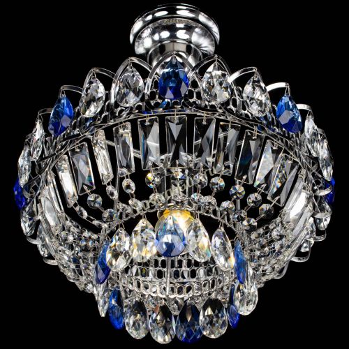 Люстра Астра Бутон №1 с подвесом Синяя в Самаре Гусь Хрустальный