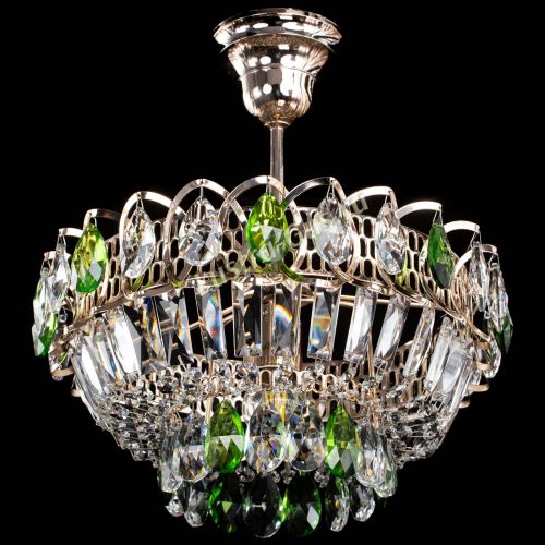 Люстра Астра Бутон №1 с подвесом Зеленая в Самаре Гусь Хрустальный