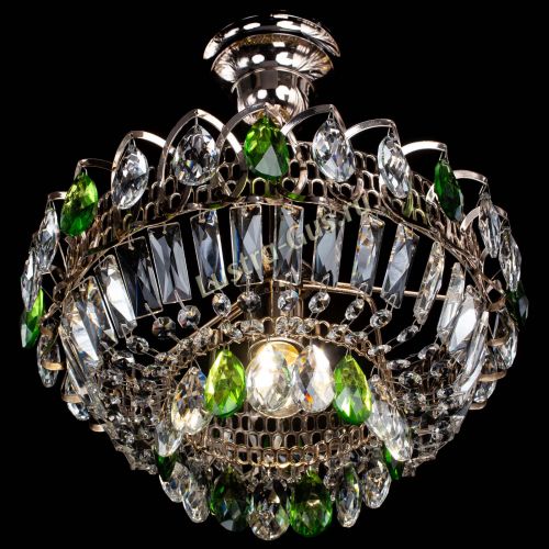 Люстра Астра Бутон №1 с подвесом Зеленая в Самаре Гусь Хрустальный