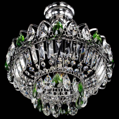 Люстра Астра Бутон №1 с подвесом Зеленая в Самаре Гусь Хрустальный
