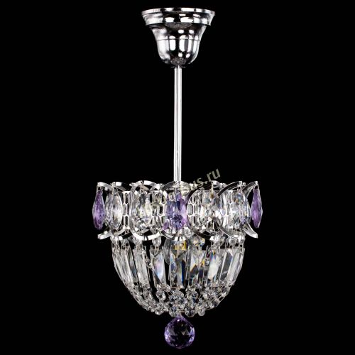 Люстра Астра Купол №1 с подвесом Фиолетовая в Самаре Гусь Хрустальный