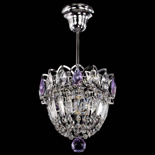 Люстра Астра Купол №1 с подвесом Фиолетовая в Самаре Гусь Хрустальный