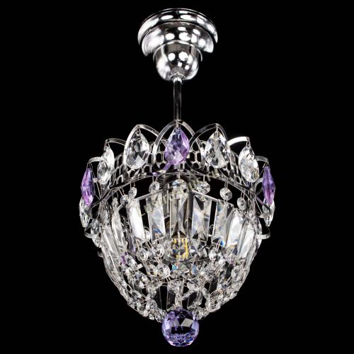 Люстра Астра Купол №1 с подвесом Фиолетовая в Самаре Гусь Хрустальный