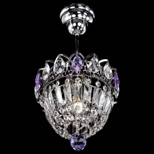 Люстра Астра Купол №1 с подвесом Фиолетовая в Самаре Гусь Хрустальный