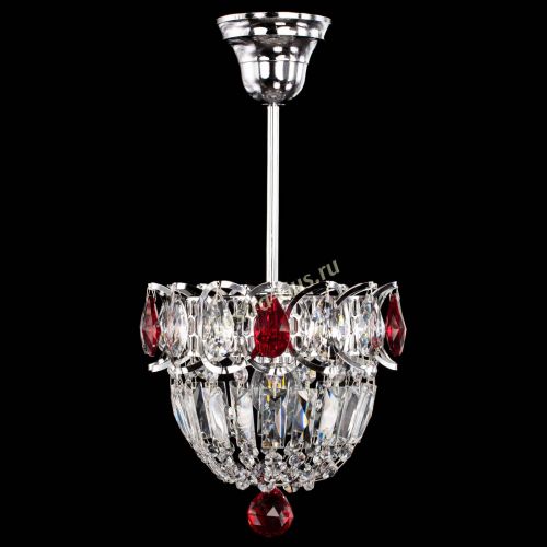 Люстра Астра Купол №1 с подвесом Красная в Самаре Гусь Хрустальный