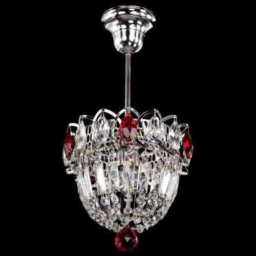 Люстра Астра Купол №1 с подвесом Красная в Самаре Гусь Хрустальный