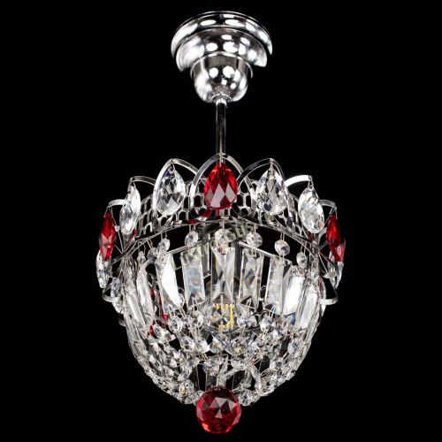 Люстра Астра Купол №1 с подвесом Красная в Самаре Гусь Хрустальный