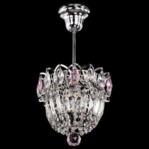 Люстра Астра Купол №1 с подвесом Розовая в Самаре Гусь Хрустальный