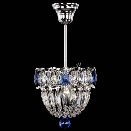 Люстра Астра Купол №1 с подвесом Синяя в Самаре Гусь Хрустальный